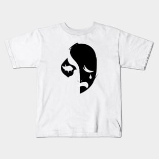 Sad Mask - Black Kids T-Shirt